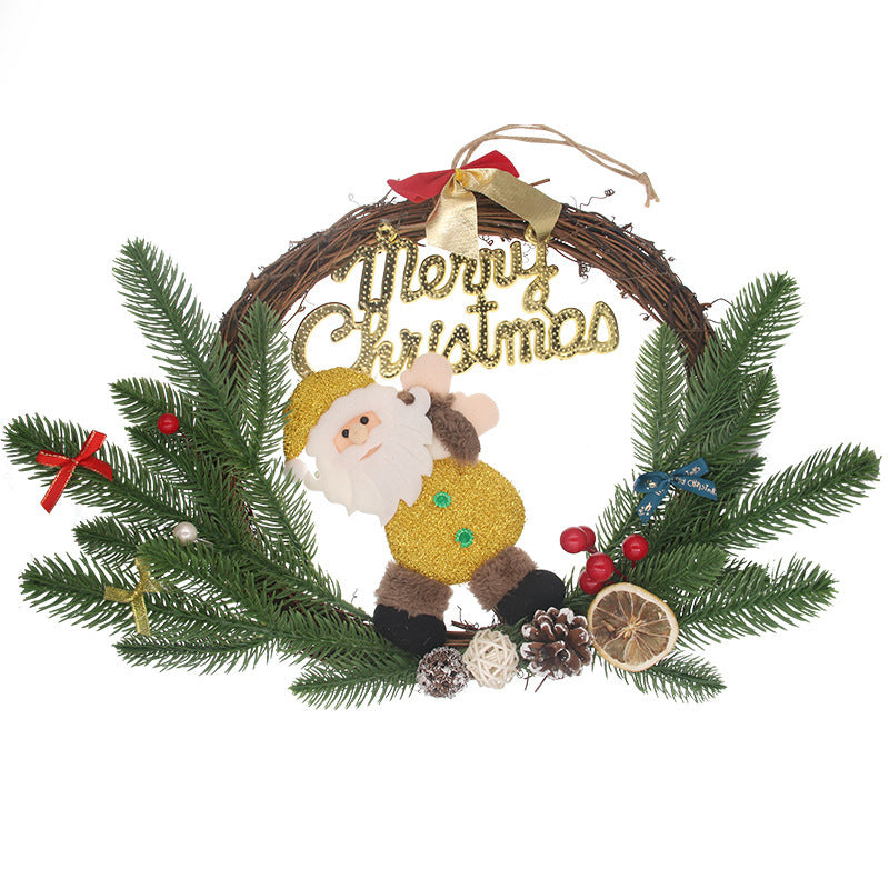 Glowing red Christmas wreath Christmas tree decoration doorplate pendant